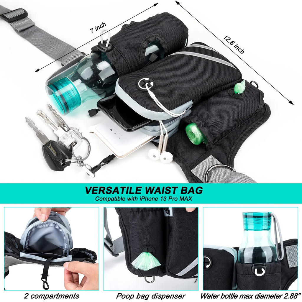 Hands-Free Dog Walking Waist Pack