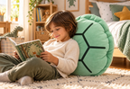 Wearable Turtle Shell Plush reading lifestyle
