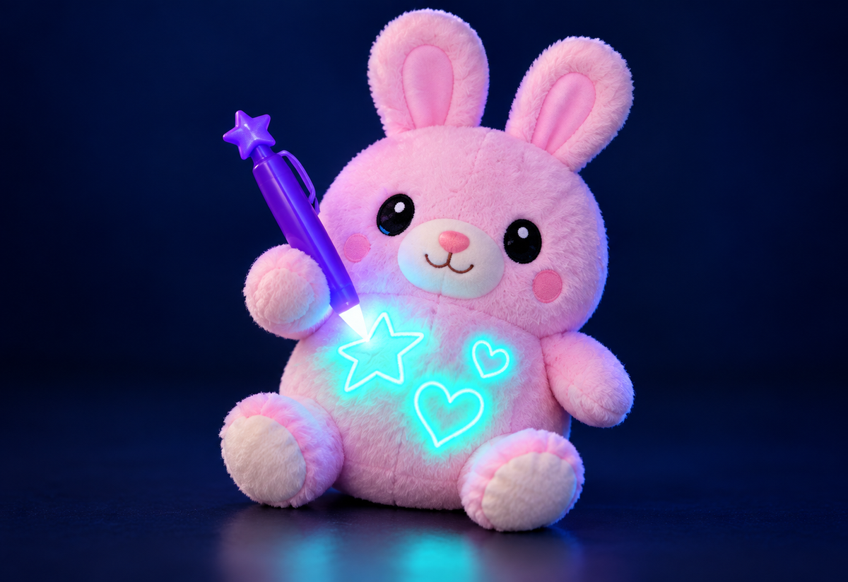 Glow Drawing Plush Toy studio