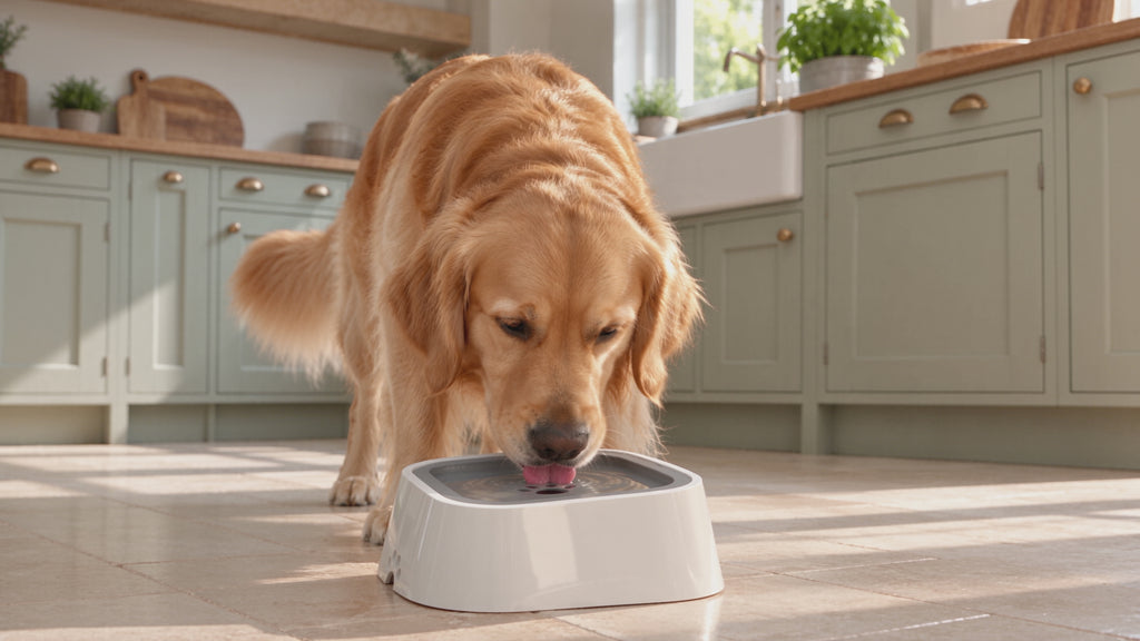 Anti-Spill Dog Water Bowl demonstration