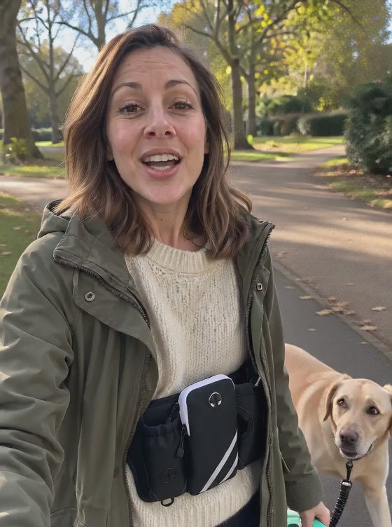 Watch the Hands-Free Dog Walking Waist Pack in action