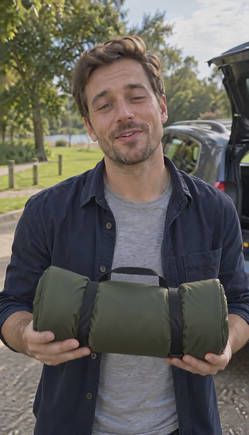 Watch the Roll-Up Dog Travel Mat in action